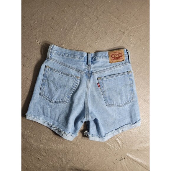 Levi's 501 Womens Size 26 / 2  Shorts  Button Fly Distressed Cuffed Denim (32) - Picture 7 of 11